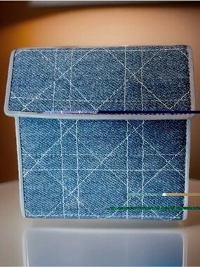Christian Dior Vintage Blue Denim Wallet | Cannage Stitching | Y2K
Rare